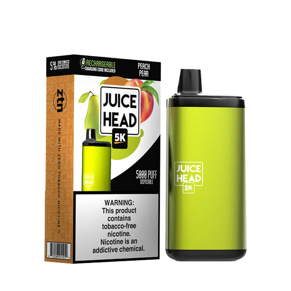 JUICE HEAD BARS FREEZE 5000 Taffs Peach Pear  E-Cigarette Jetable