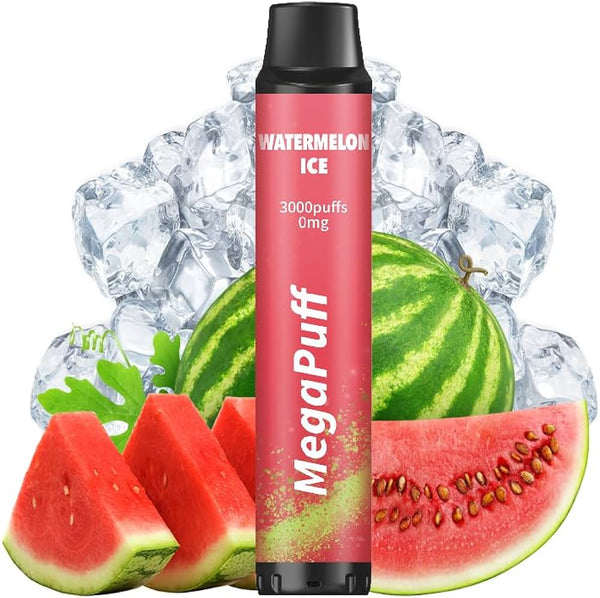 MegaPuff Watermelon Ice - 3000 Puff - 0mg