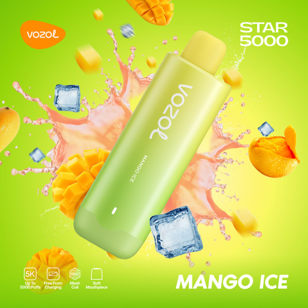 Vozol Star 5000 Puffs - Mango Ice - 5%